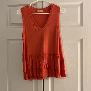 Altar’d State Ruffled V-Neck Top, Size Small